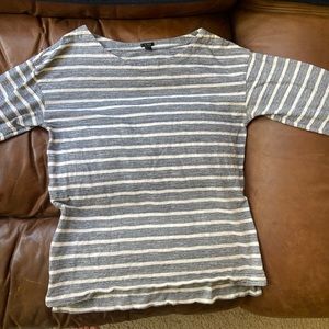 J Crew Striped Boatneck Top